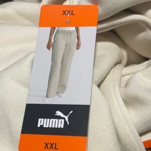 ⚡️Puma Ladies' Fleece Straight Leg Pant Tan (Size XXL)